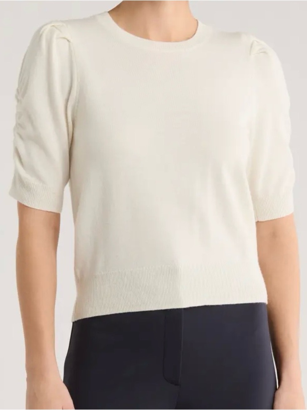 FRAME Frankie Puff short sleeved sweater Size M NWT